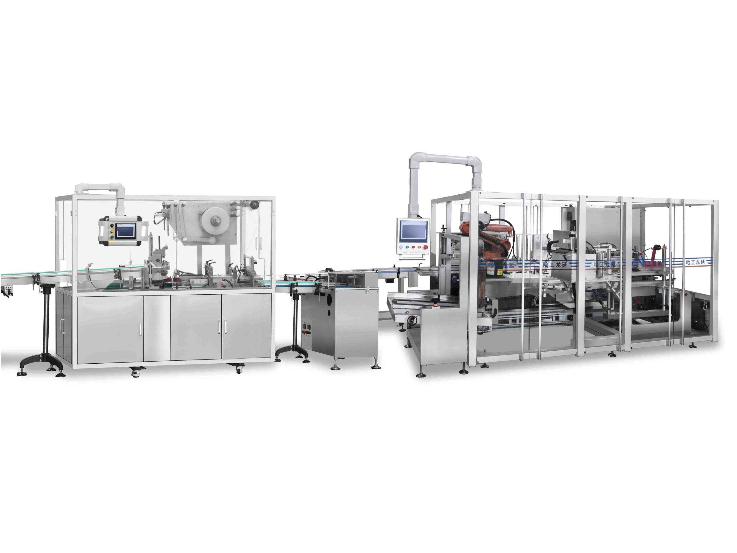 Cellophane Wrapping and Case Packing Production Line